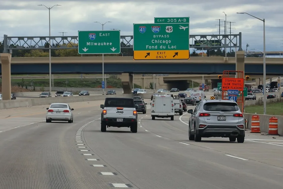 Interstate 94 in Milwaukee, Wisconsin.